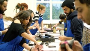 Geflüchtete Kunststudenten studieren an Leipziger HGB