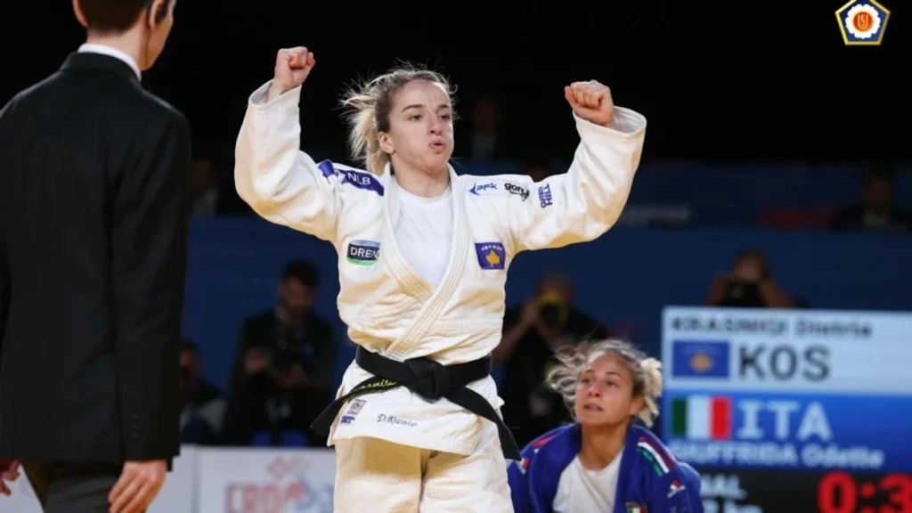 Distria Krasniqi në finalen e Kampionatit Evropian të xhudos në Tbilisi - Distria Krasniqi finaleneKampionatitEvropiantëxhudosnëTbilisi