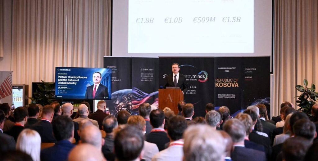 Kurti në Gjermani: Kosova prezanton potencialin ekonomik në “Future Industry Minds 2026” - Kurti Gjermani KosovaprezantonpotencialinekonomiknëFutureIndustryMinds2026