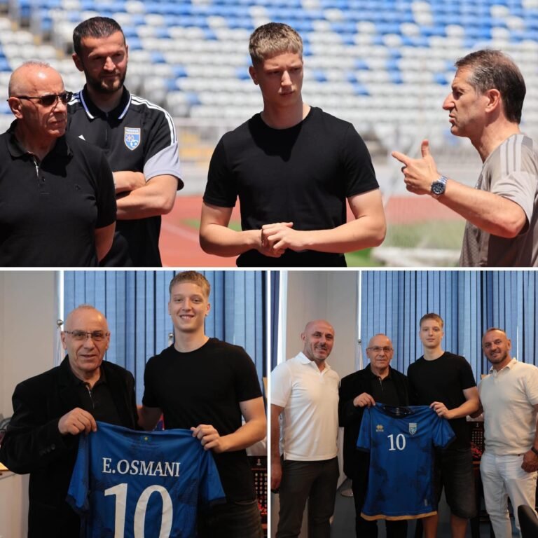 Talenti i Bayern Munichut, Erblin Osmani, viziton Kosovën dhe takon Kombëtaren në stërvitje