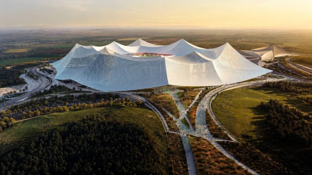 Maroku po ndërton stadiumin më të madh të futbollit në botë për Kupën e Botës 2030 - Maroku po ndërton stadiuminmëtëmadhtëfutbollitnëbotëpërKupëneBotës2030