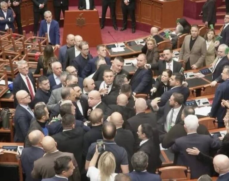 Përleshje fizike mes deputetëve në Kuvendin e Shqipërisë - Përleshje fizike mes deputetëvenëKuvendineShqipërisë